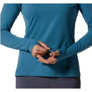 Mountain Hardwear Stretch Long Sleeve Crew Neck Shirt Womens L NEW Blue